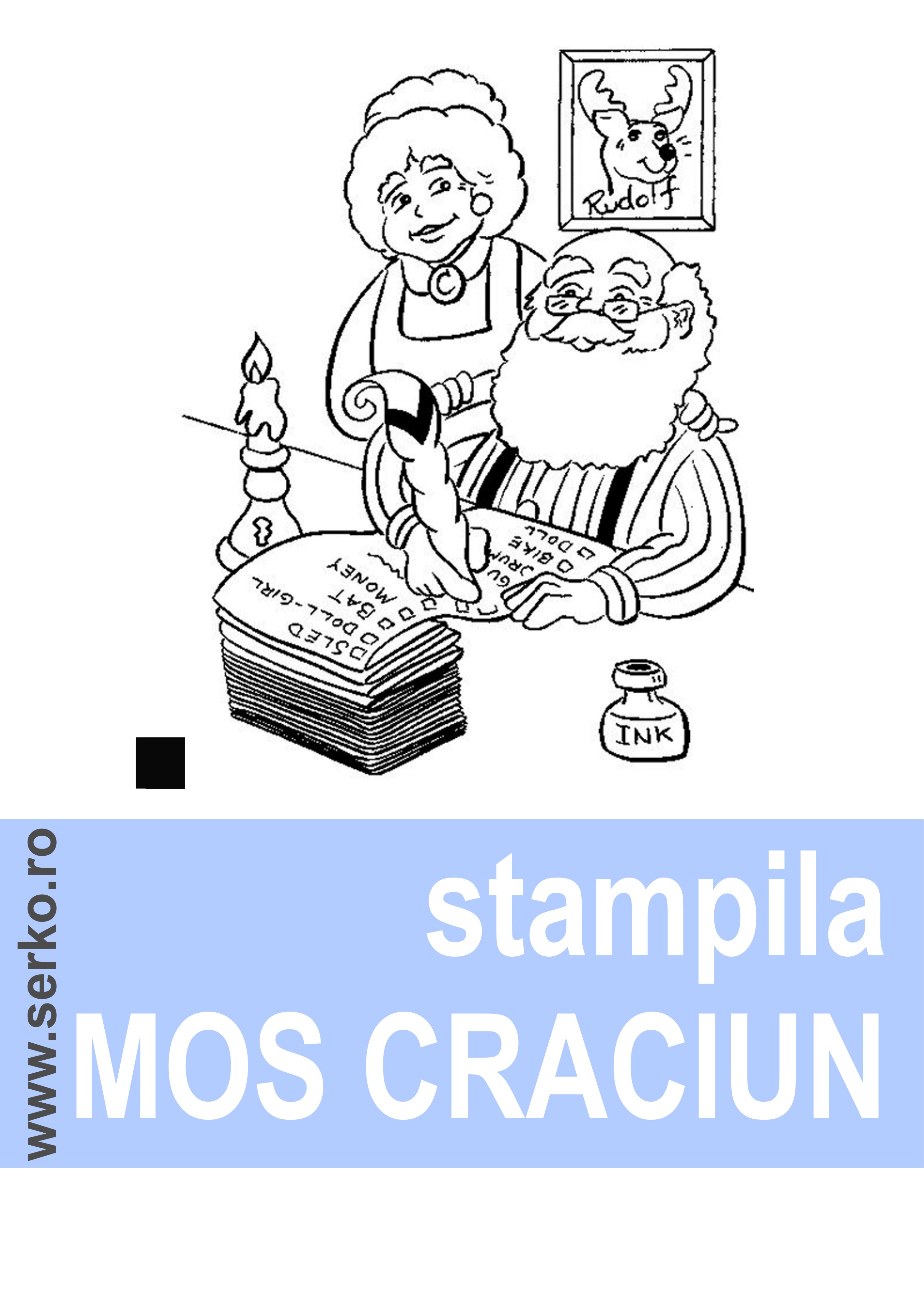 stampila mos craciun